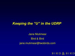 Keeping the “U” in the UDRP