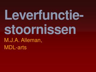 Leverfunctie-stoornissen