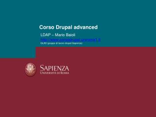 Corso Drupal advanced