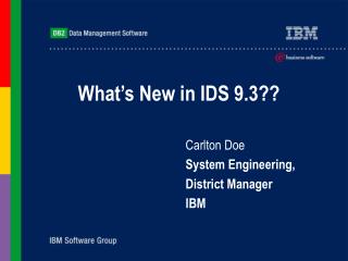 What’s New in IDS 9.3??