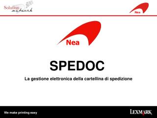 La gestione elettronica della cartellina di spedizione