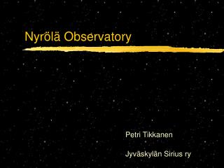 Nyrölä Observatory