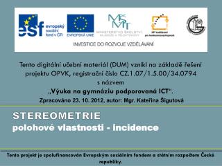 STEREOMETRIE