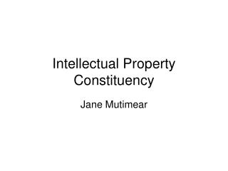 Intellectual Property Constituency
