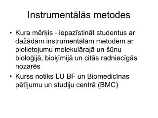 Instrumentālās metodes