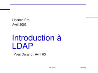 Introduction à LDAP