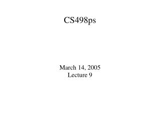 CS498ps