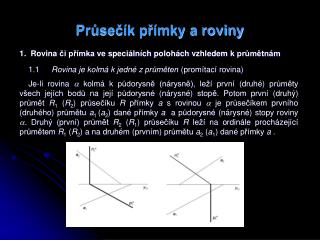 Průsečík přímky a roviny