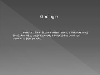 G eologie