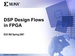 DSP Design Flows in FPGA