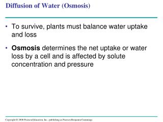 Diffusion of Water (Osmosis)