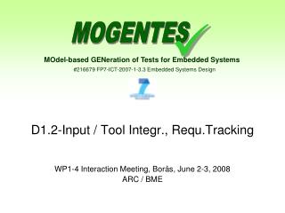 D1.2-Input / Tool Integr., Requ.Tracking