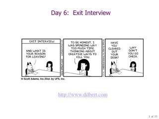 Day 6: Exit Interview