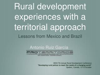 Rural development experiences with a territorial approach