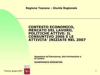 Regione Toscana – Giunta Regionale