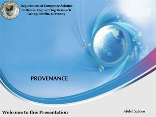 PROVENANCE