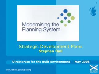 Strategic Development Plans Stephen Hall