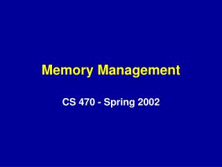 Memory Management