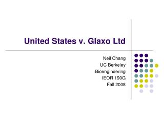 United States v. Glaxo Ltd