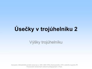 Úsečky v trojúhelníku 2