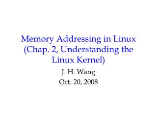 Memory Addressing in Linux (Chap. 2, Understanding the Linux Kernel)