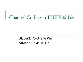 Channel Coding in IEEE802.16e