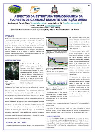 ASPECTOS DA ESTRUTURA TERMODINÂMICA DA FLORESTA DE CAXIUANÃ DURANTE A ESTAÇÃO ÚMIDA