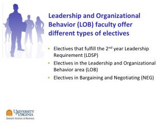 Leadership and Organizational Behavior (LOB) faculty offer different types of electives
