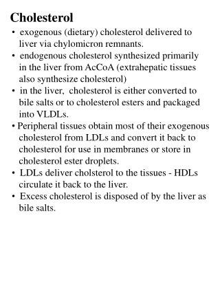 Cholesterol