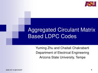 Aggregated Circulant Matrix Based LDPC Codes