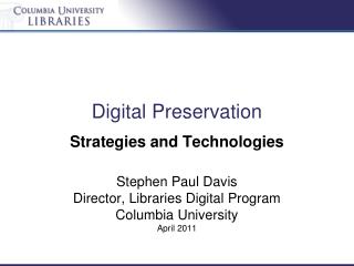 Digital Preservation