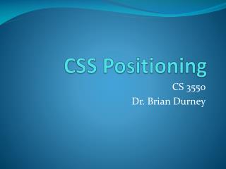 CSS Positioning