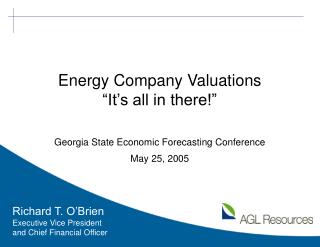Energy Company Valuations “It’s all in there!”