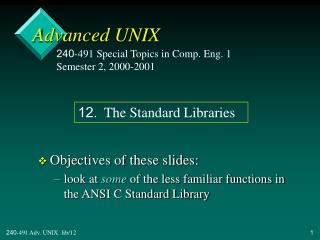 Advanced UNIX