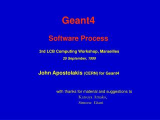 Geant4 Software Process