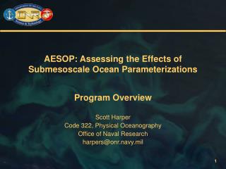 AESOP: Assessing the Effects of Submesoscale Ocean Parameterizations