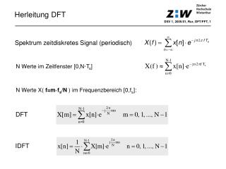 Herleitung DFT