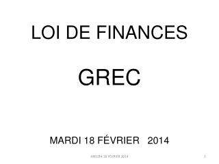 LOI DE FINANCES