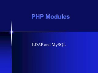 PHP Modules