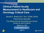 Clinical Patient Acuity Measurement in Healthcare and Oncology Critical Care