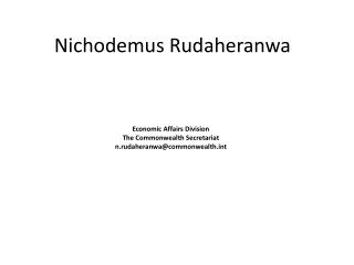 Nichodemus Rudaheranwa