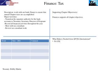 Finance: Tax