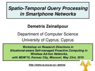 Spatio-Temporal Query Processing in Smartphone Networks