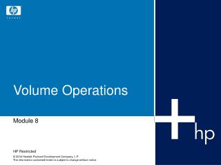 Volume Operations