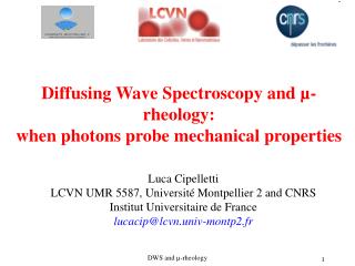 Diffusing Wave Spectroscopy and µ-rheology : when photons probe mechanical properties