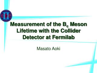 Measurement of the B c Meson Lifetime with the Collider Detector at Fermilab