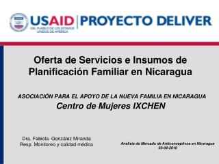 Análisis de Mercado de Anticonceptivos en Nicaragua 03-08-2010