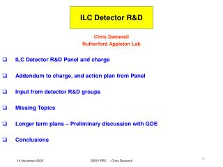 ILC Detector R&amp;D