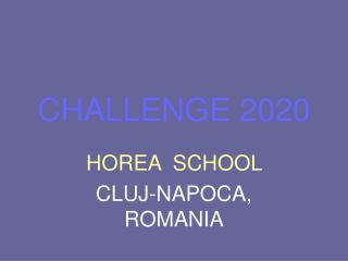 CHALLENGE 2020