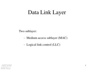 Data Link Layer